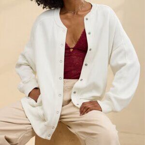 NWT AERIE CARDI BOMBER IN SOFT MUSLIN - SIZE S